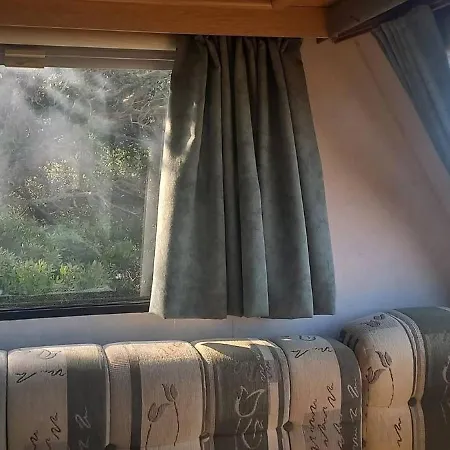 A Very Neat Caravan For 4 With Amenities And View Of The Horses